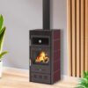 Fogão a lenha com forno MODERNA Oven Luxe 7,78 kW Vermelho