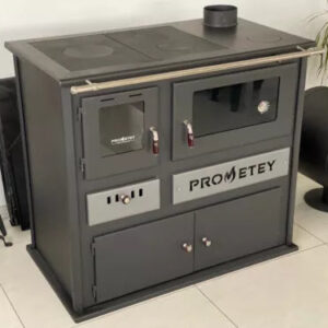 Lareira de encastrar Bronpi Hellas de 11 kW com queimador de lenha